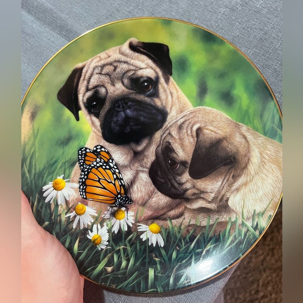 Danbury Mint Decorative Pug Plate